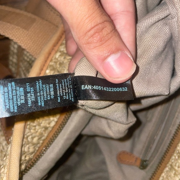 Vintage Woven tote large fossil bag straw bag leather bag canvas shoulder bag - Picture 14 of 16